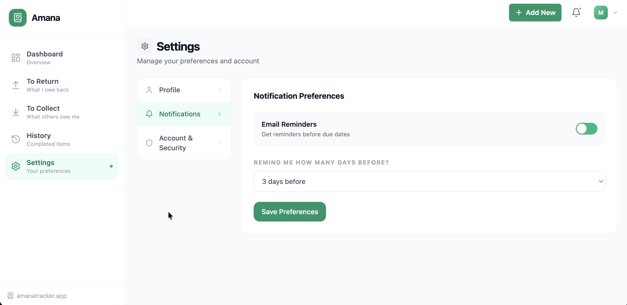 Amana Tracker - Screenshot 4