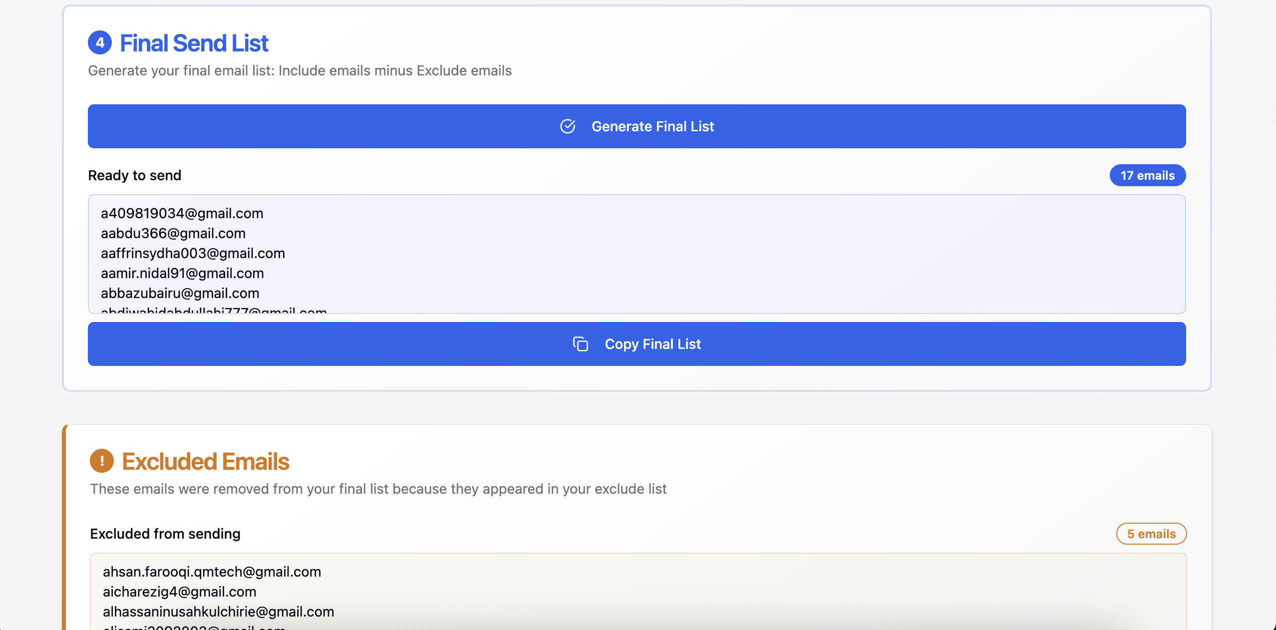 Email List Helper - Screenshot 3