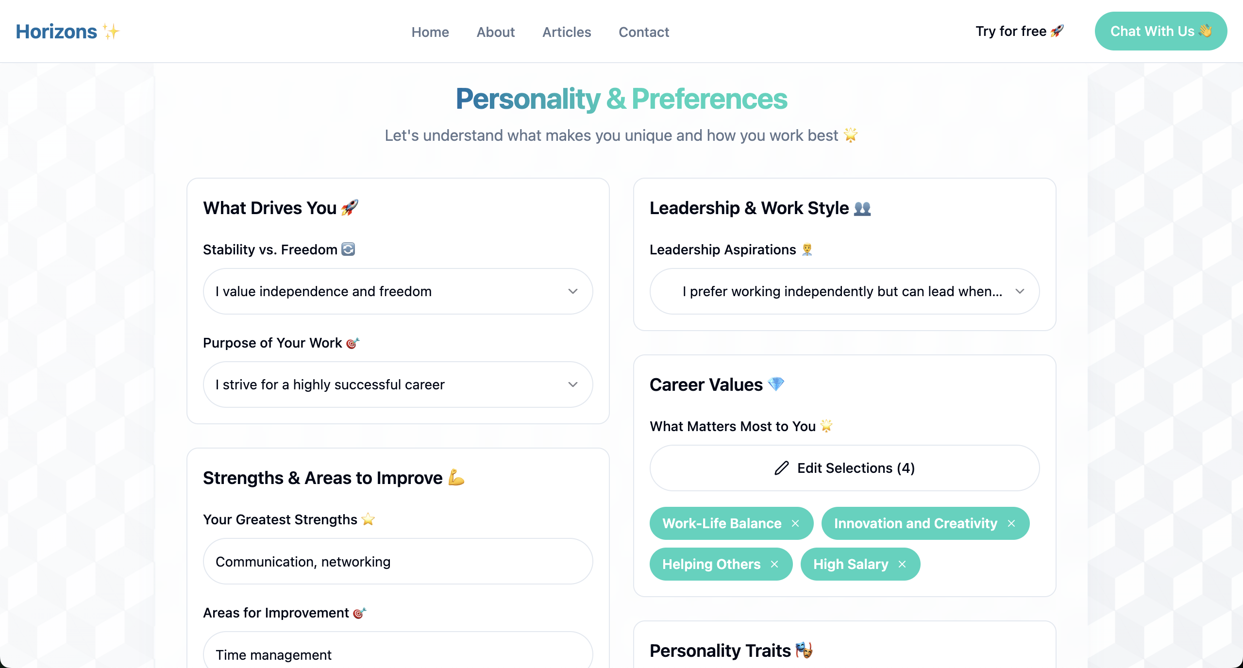 Horizons AI – Career Path Generator - Screenshot 3