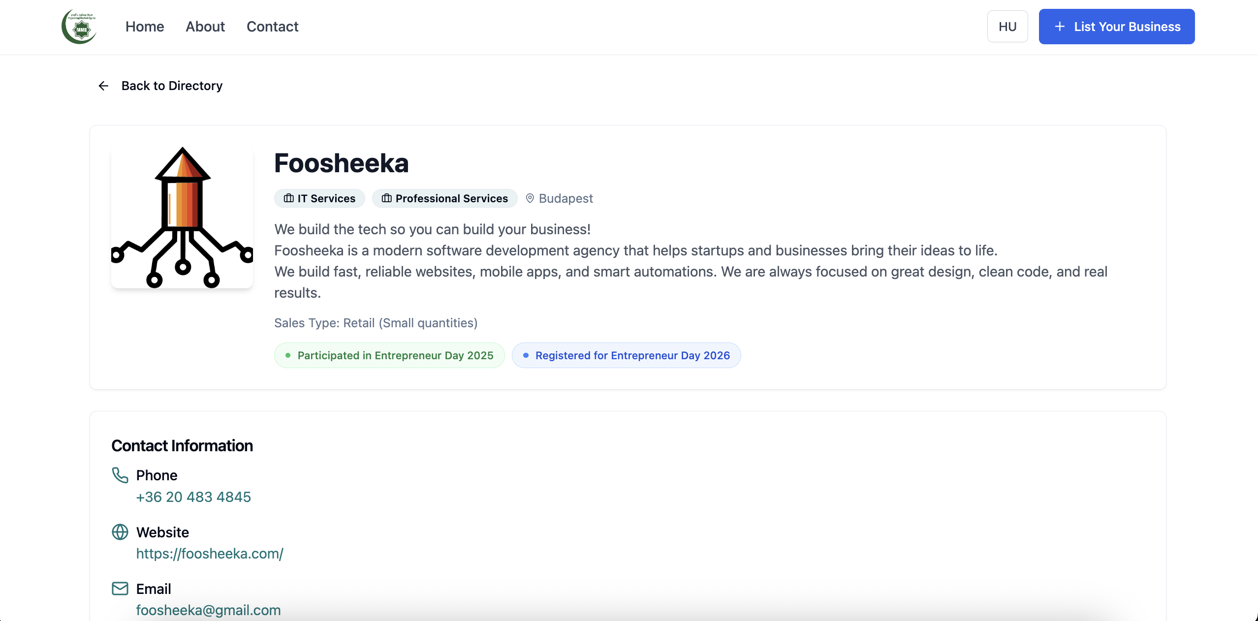 MME – Businesses Directory - Screenshot 2